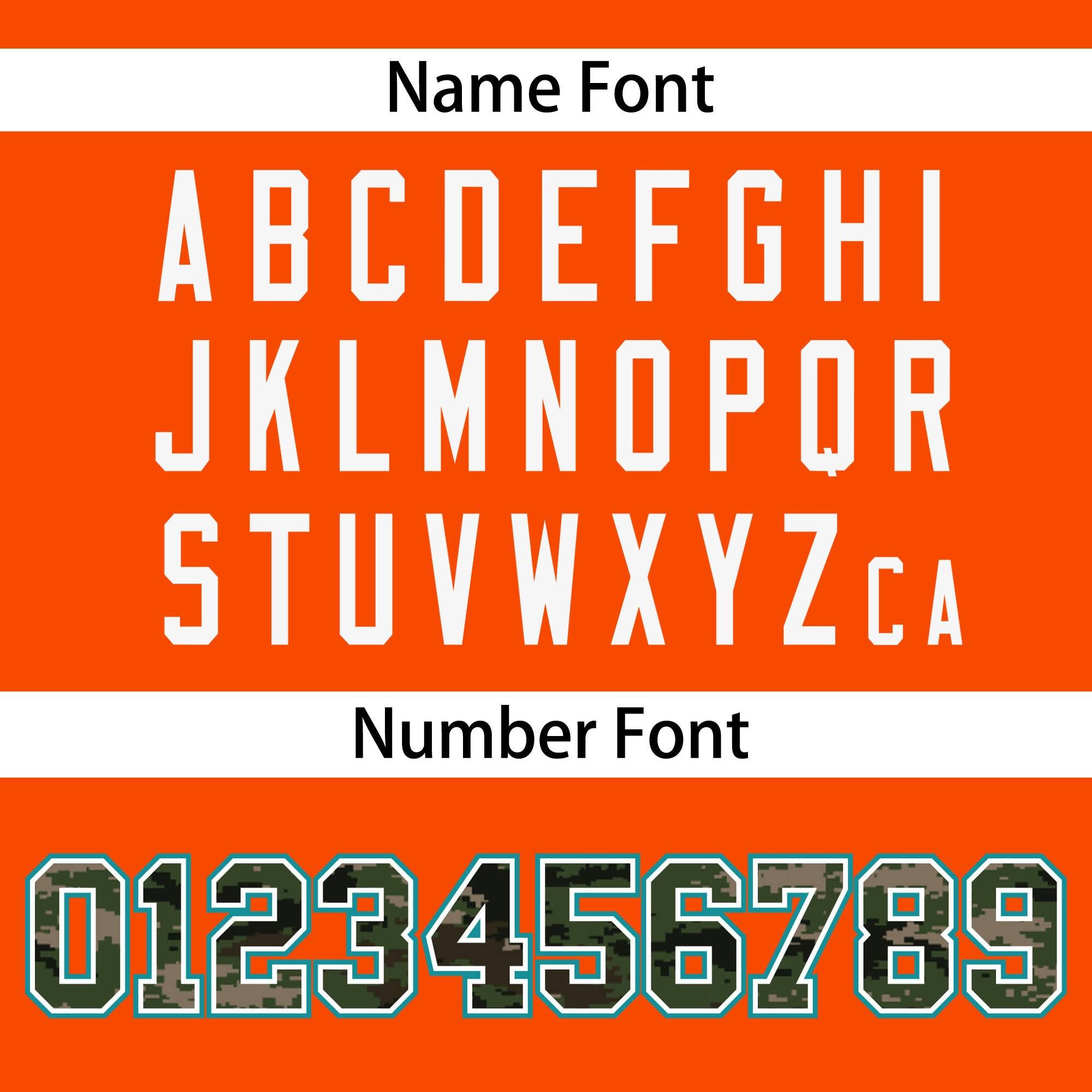 Custom Orange Personalized Camo Font Authentic Baseball Jersey