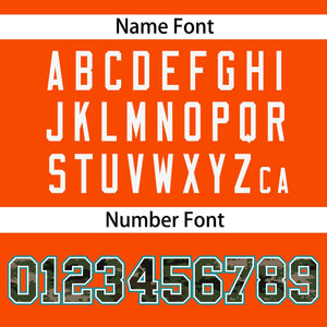 Custom Orange Personalized Camo Font Authentic Baseball Jersey