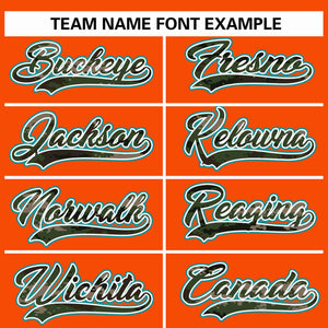 Custom Orange Personalized Camo Font Authentic Baseball Jersey