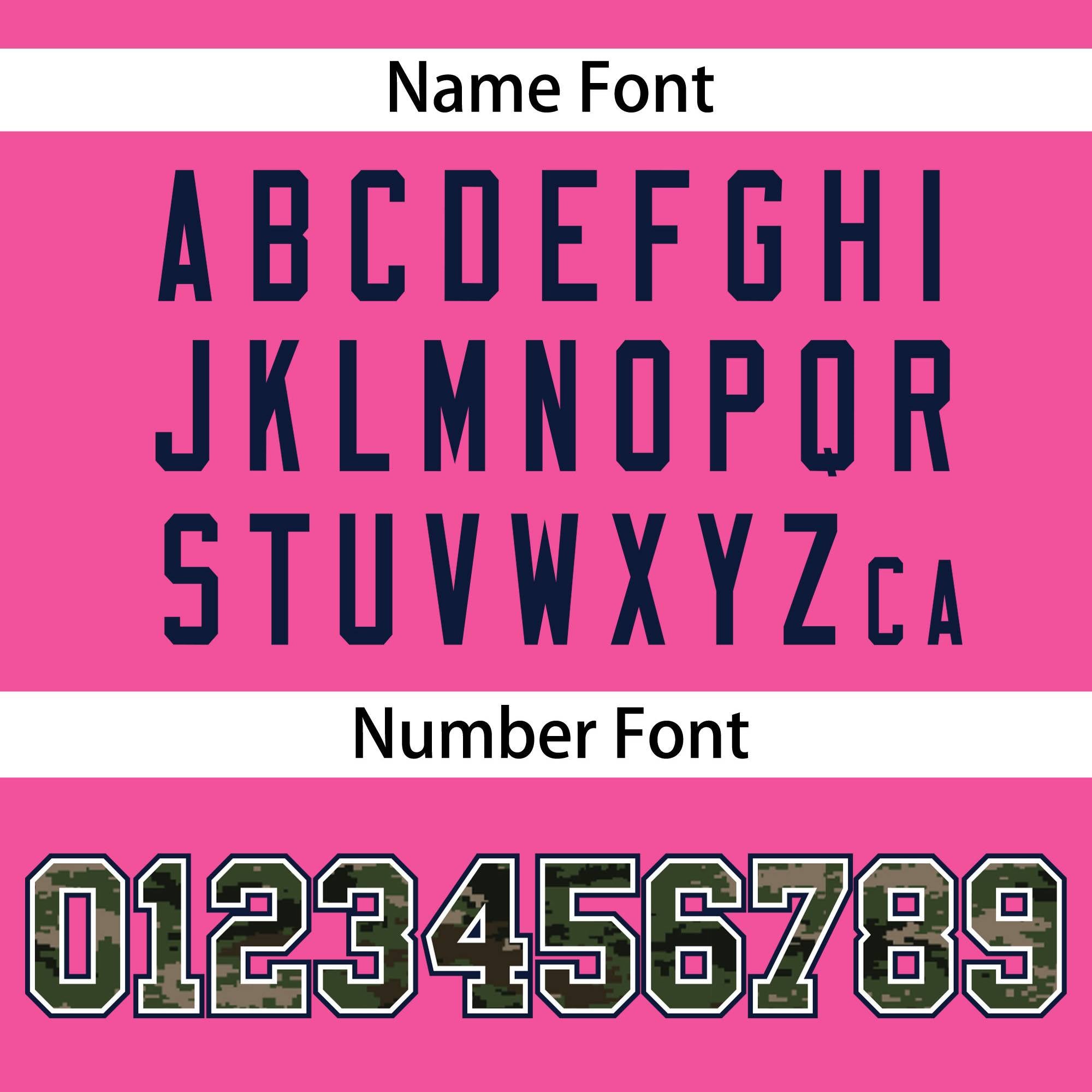 Custom Pink Personalized Camo Font Authentic Baseball Jersey