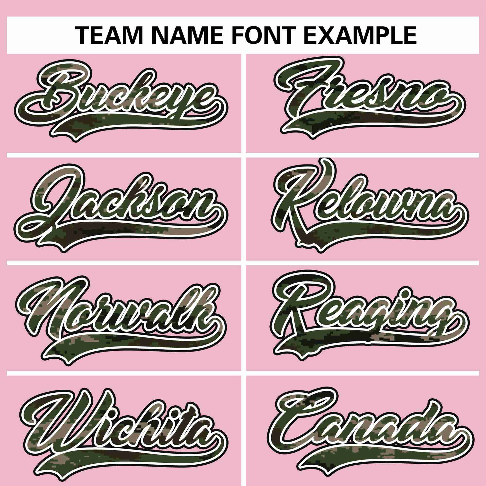 Custom Pink Personalized Camo Font Authentic Baseball Jersey