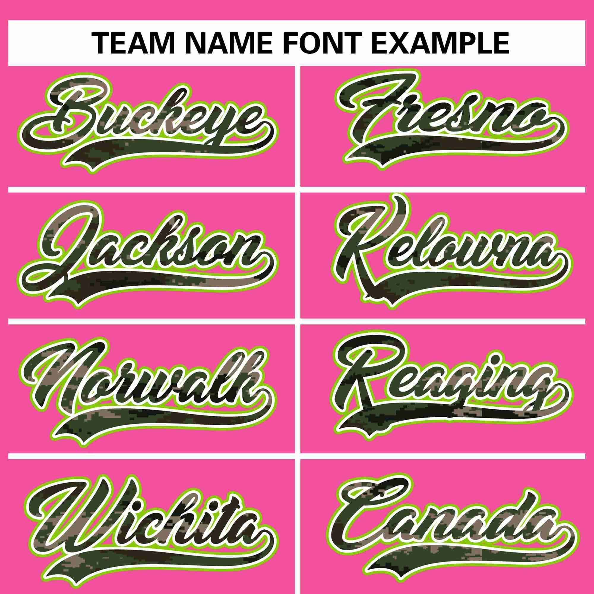 Custom Pink Personalized Camo Font Authentic Baseball Jersey