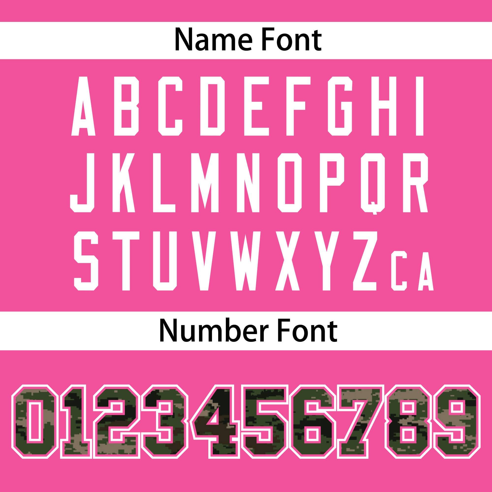 Custom Pink Personalized Camo Font Authentic Baseball Jersey