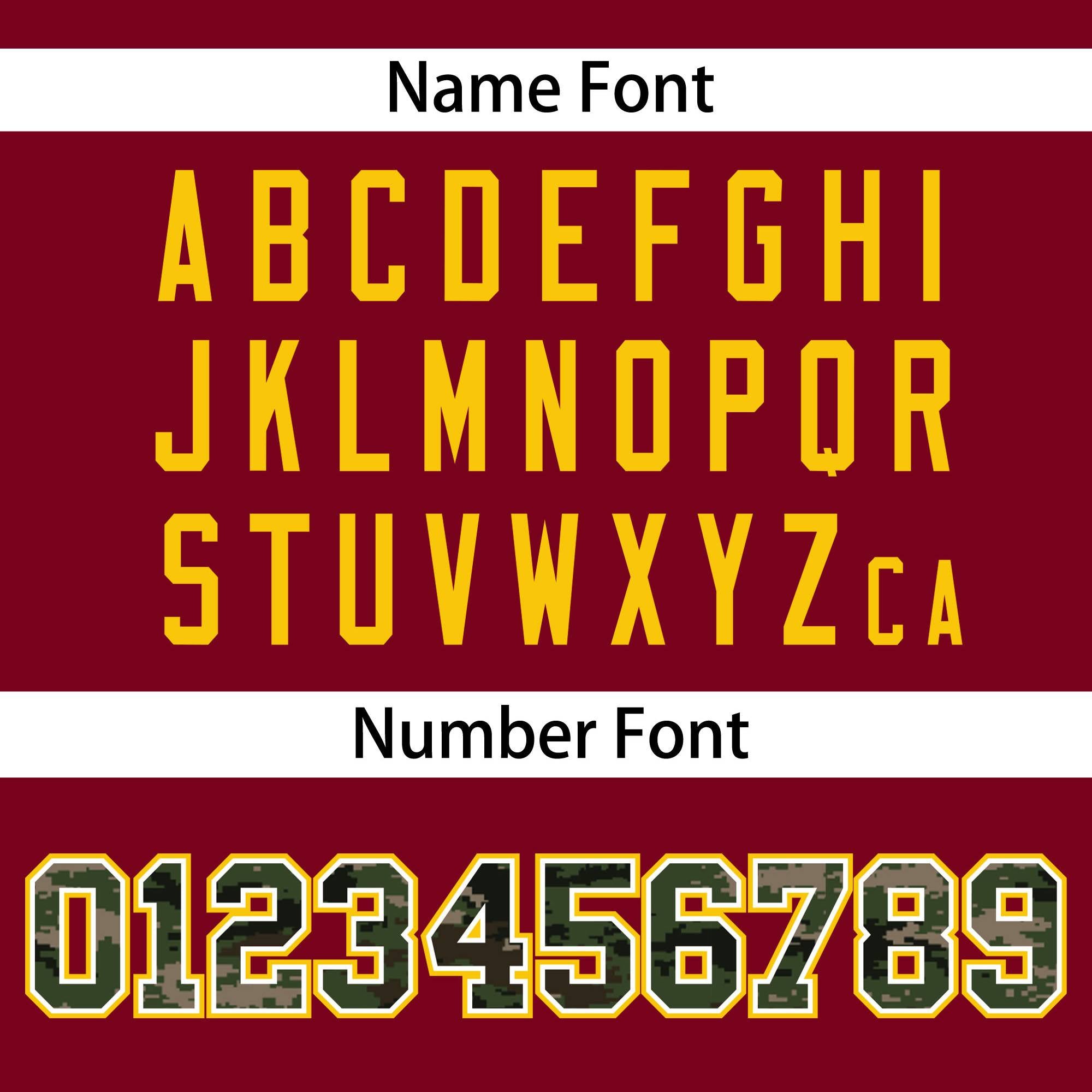 Custom Crimson Personalized Camo Font Authentic Baseball Jersey