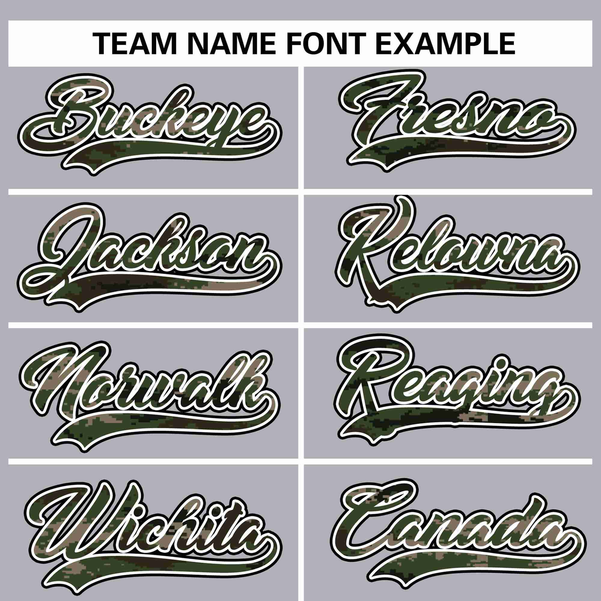 Custom Gray Personalized Camo Font Authentic Baseball Jersey