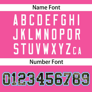 Custom Pink Personalized Camo Font Authentic Baseball Jersey