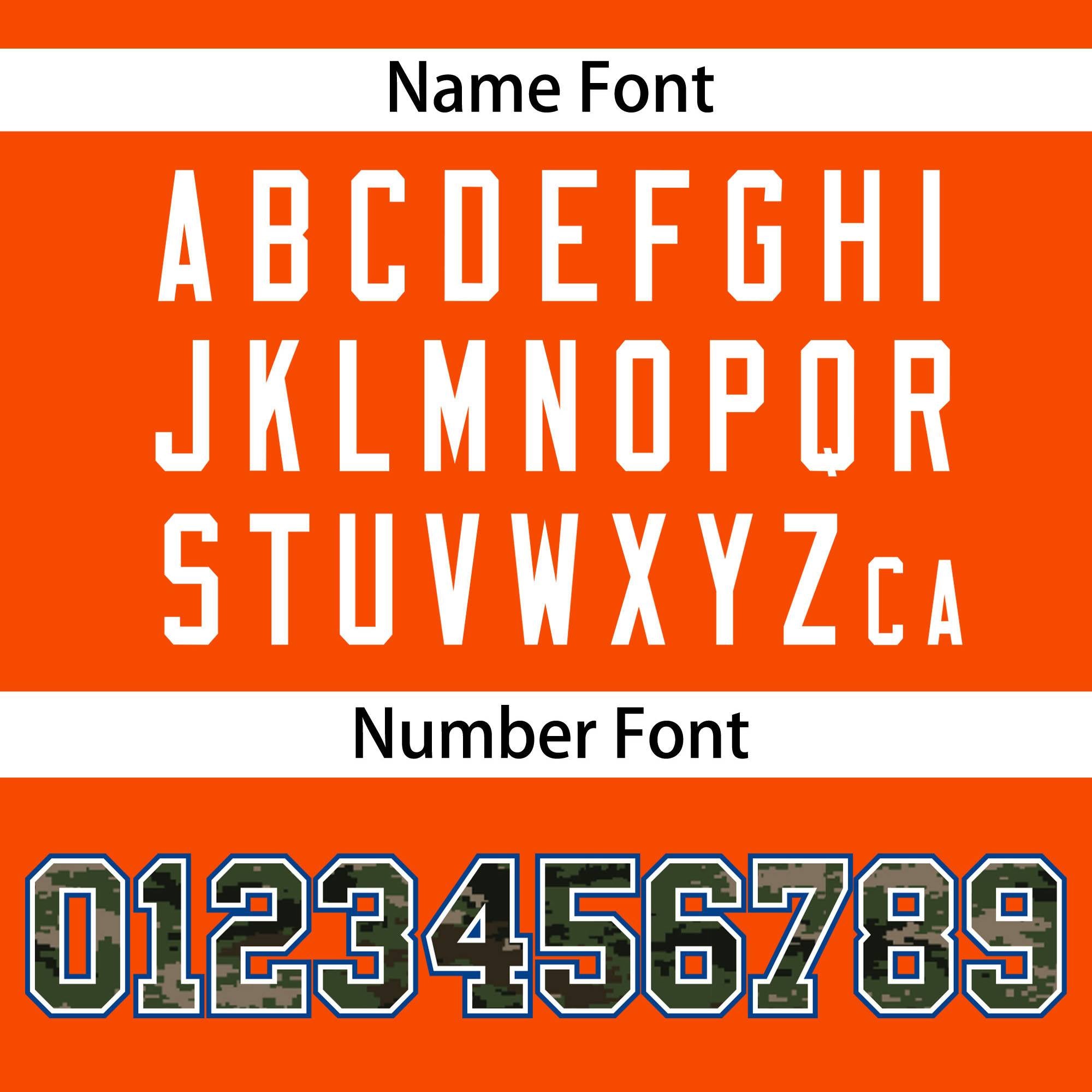 Custom Orange Personalized Camo Font Authentic Baseball Jersey