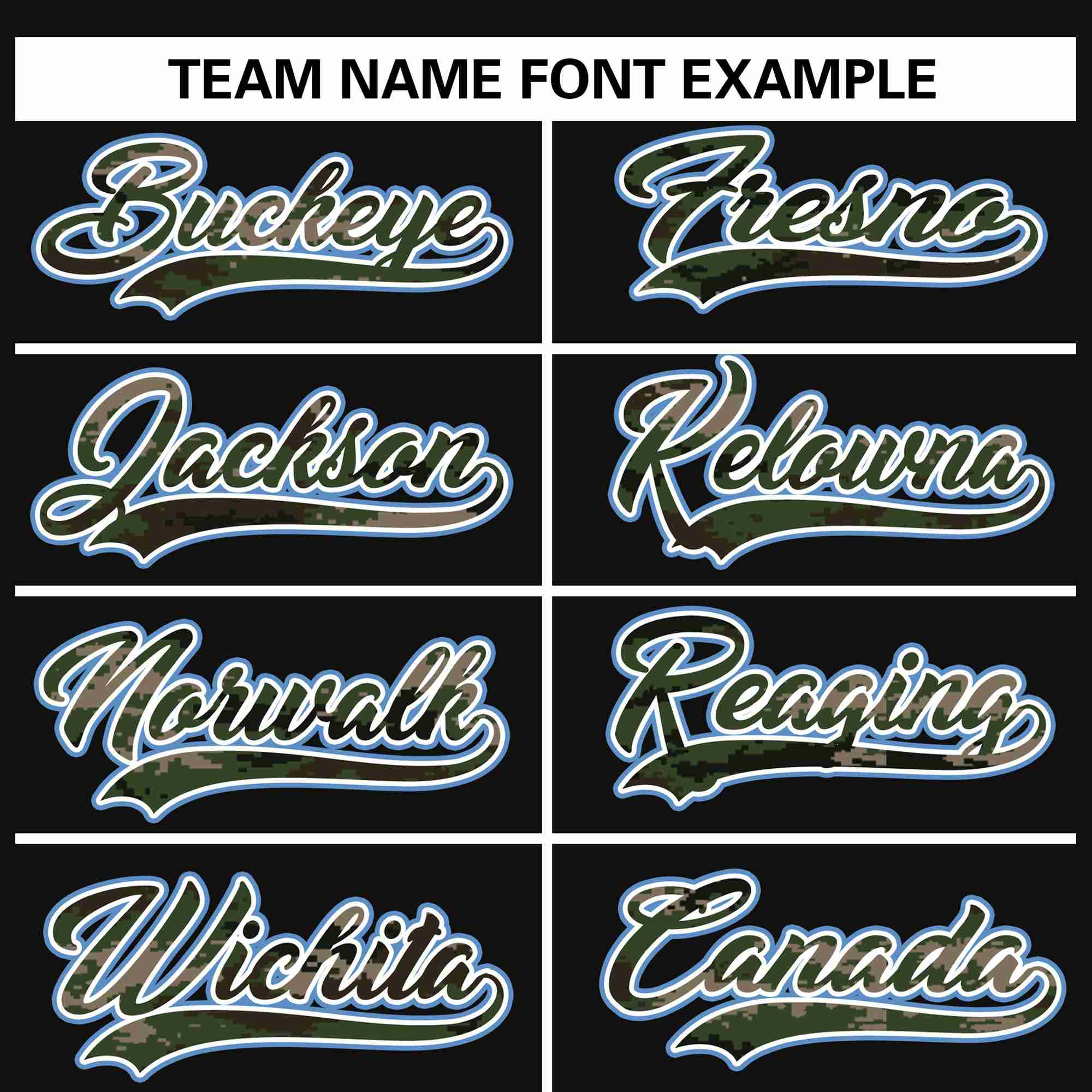 Custom Black Personalized Camo Font Authentic Baseball Jersey