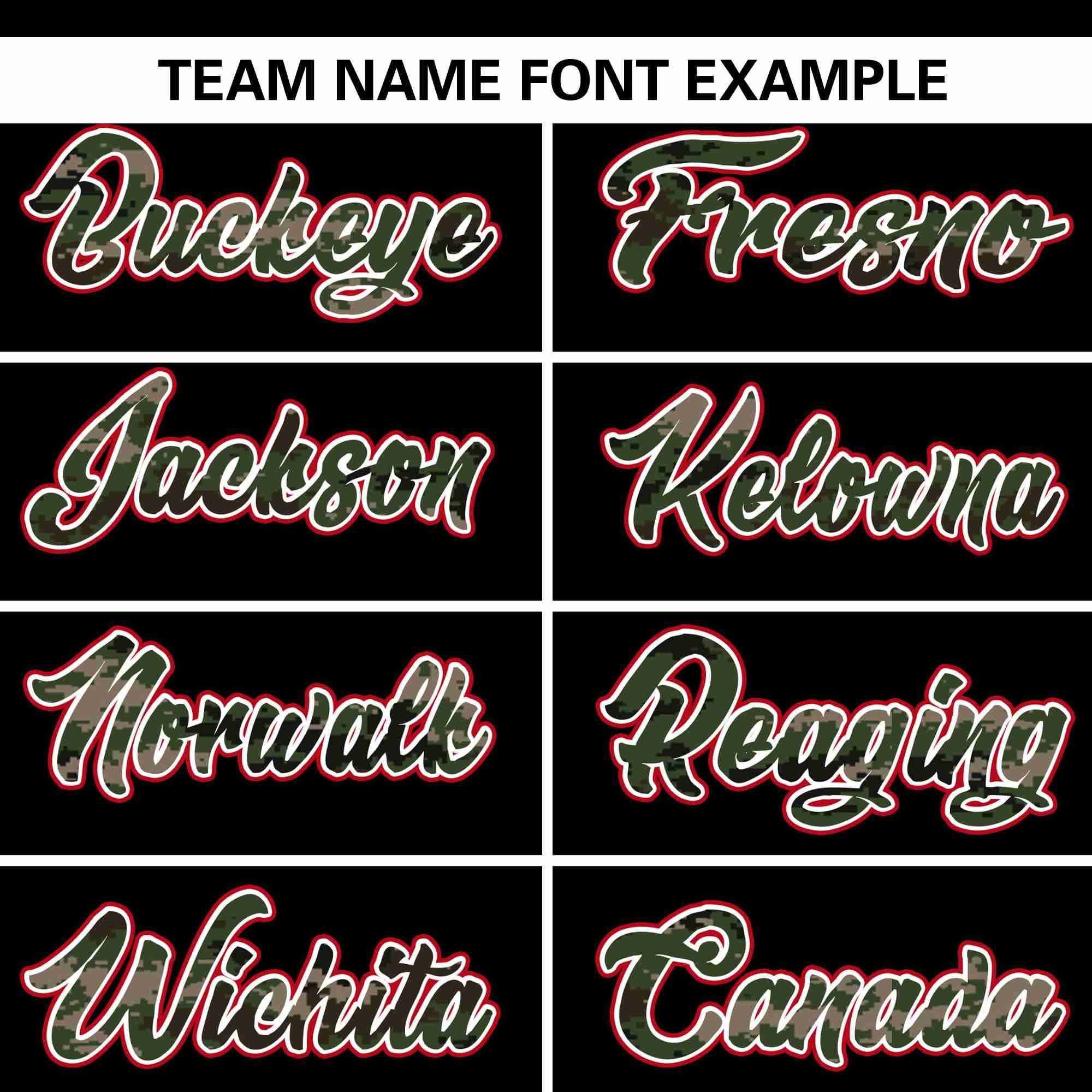 Custom Black Personalized Camo Font Authentic Baseball Jersey