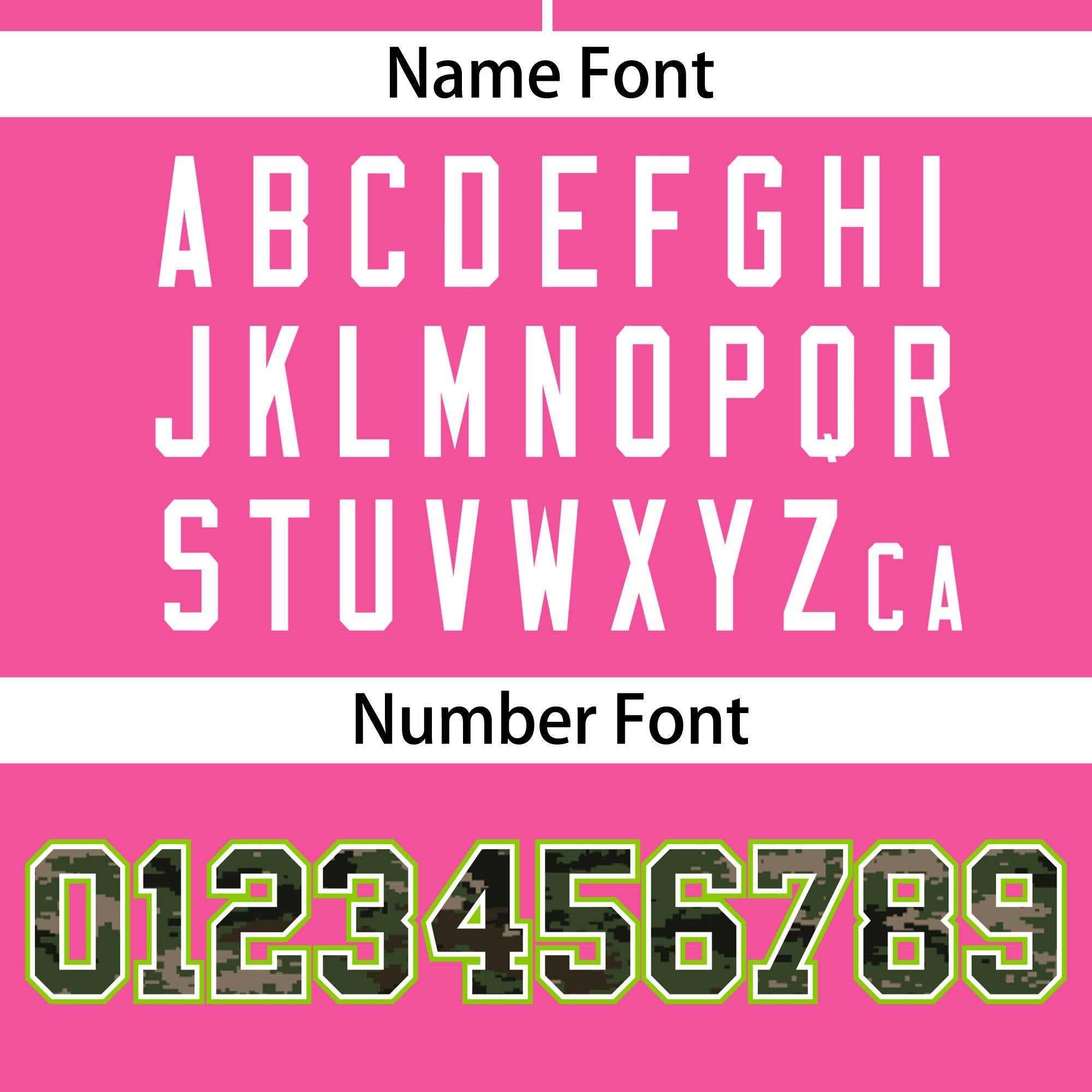 Custom Pink Personalized Camo Font Authentic Baseball Jersey