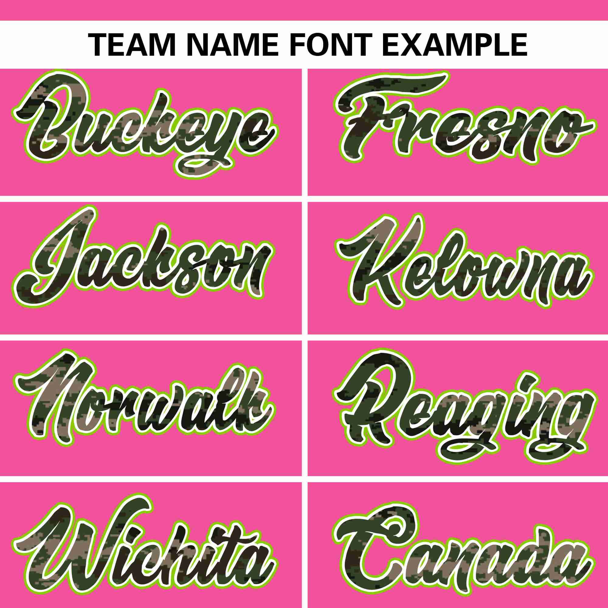 Custom Pink Personalized Camo Font Authentic Baseball Jersey