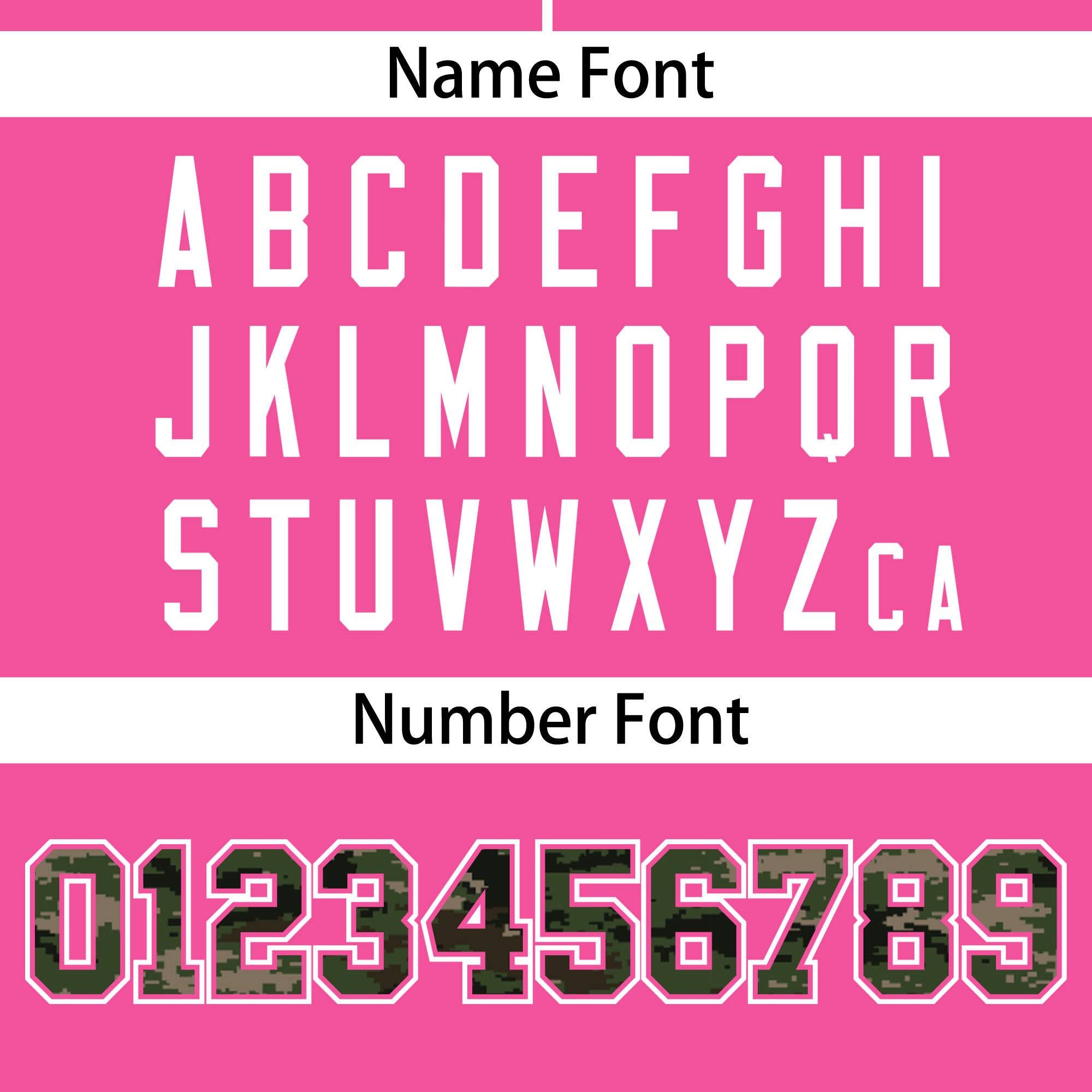 Custom Pink Personalized Camo Font Authentic Baseball Jersey