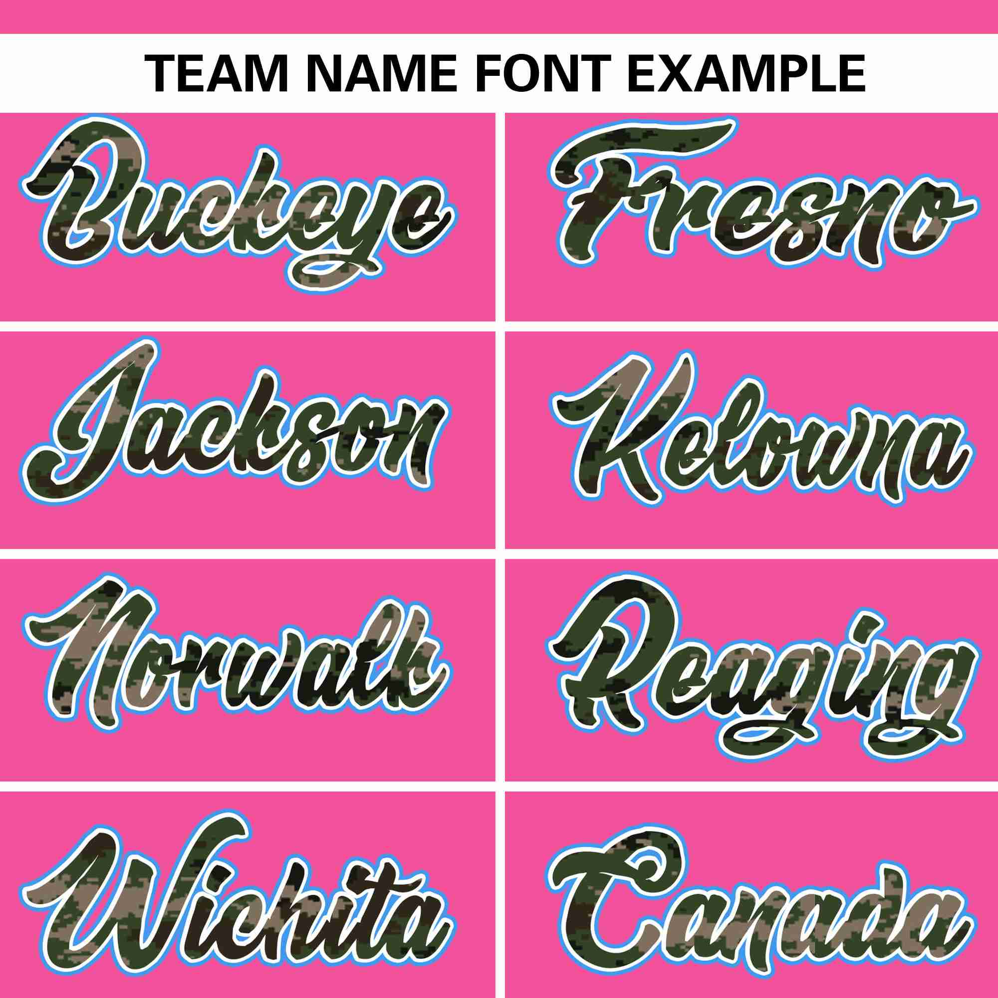 Custom Pink Personalized Camo Font Authentic Baseball Jersey