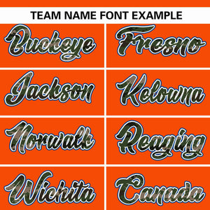 Custom Orange Personalized Camo Font Authentic Baseball Jersey