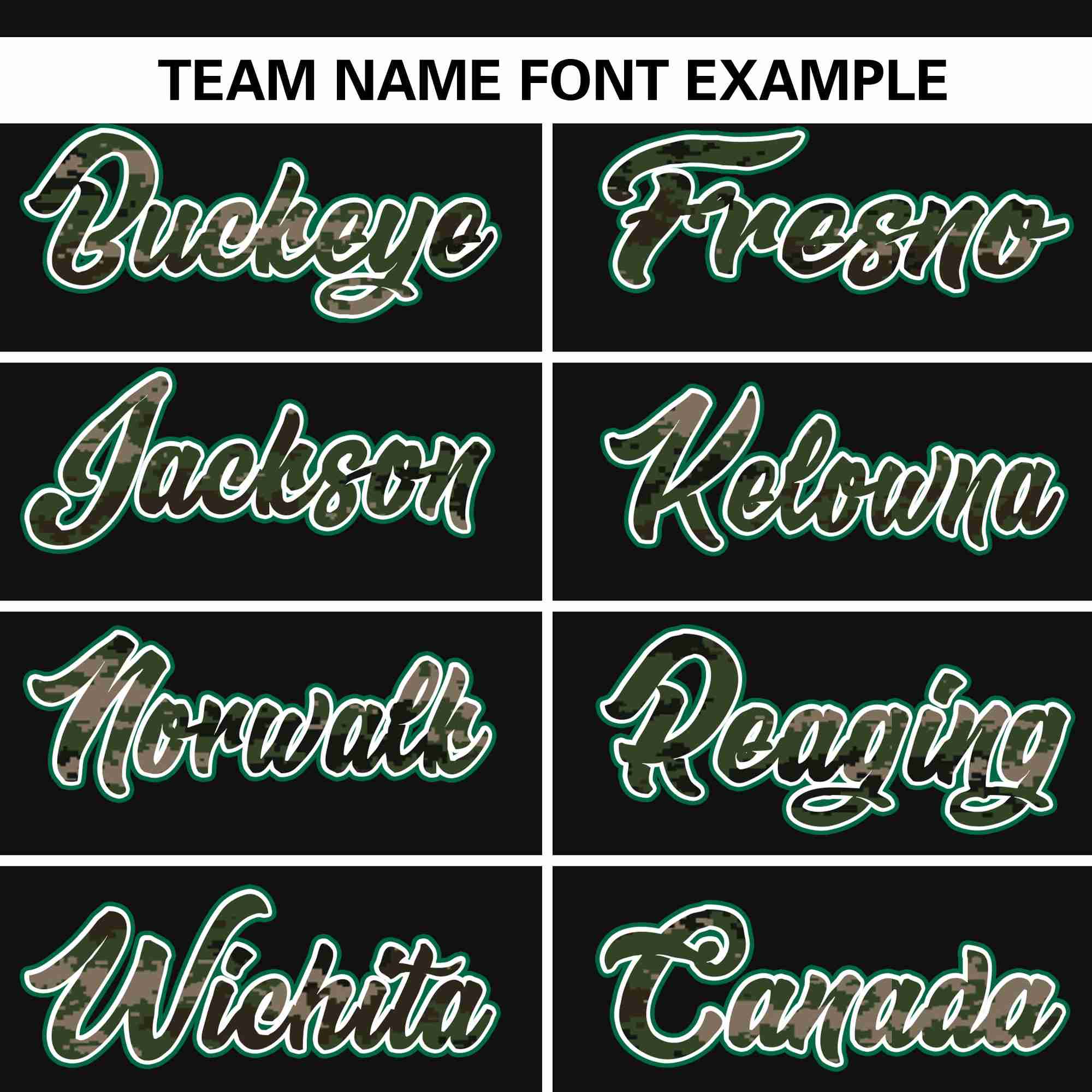 Custom Black Personalized Camo Font Authentic Baseball Jersey