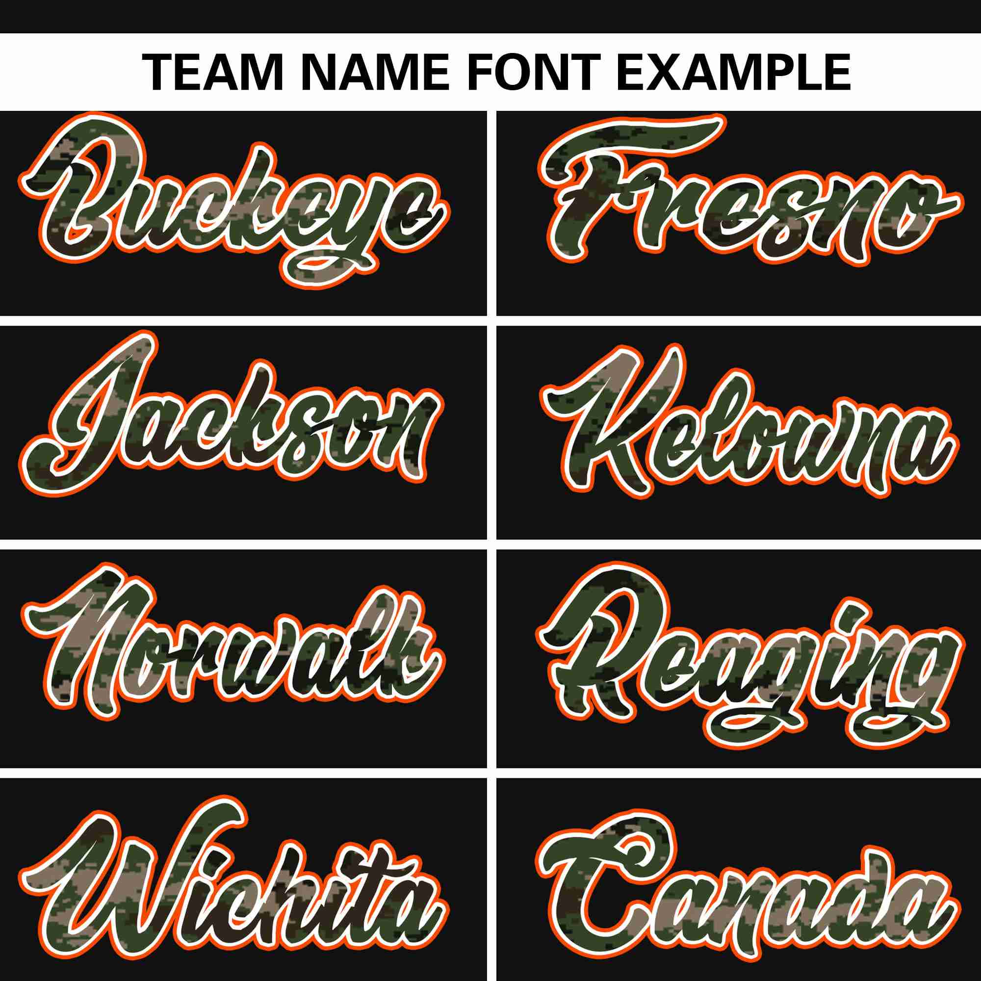 Custom Black Personalized Camo Font Authentic Baseball Jersey