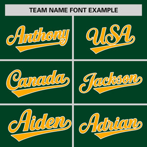 Custom Green Yellow Personalized Raglan Sleeves Design Authentic Baseball Jersey