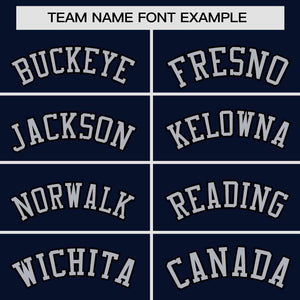 Custom Navy Gray Personalized Gradient Side Design Authentic Baseball Jersey