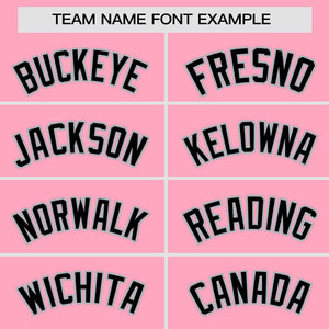 Custom Pink Black Personalized Gradient Side Design Authentic Baseball Jersey