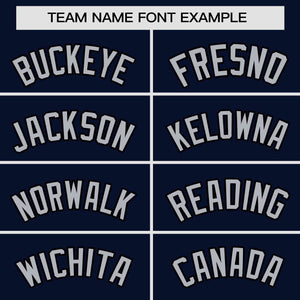 Custom Navy Gray Personalized Gradient Side Design Authentic Baseball Jersey