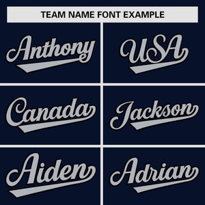 Custom Navy Gray Personalized Gradient Side Design Authentic Baseball Jersey