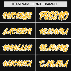 Custom Black Gold Personalized Gradient Side Design Authentic Baseball Jersey