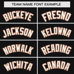 Custom Black Orange Personalized Raglan Sleeves Authentic Baseball Jersey