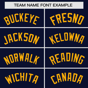 Custom Navy Gold Personalized Raglan Sleeves Authentic Baseball Jersey