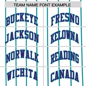 Custom White Sky Blue Pinstripe Personalized Side Two-tone Authentic Baseball Jersey