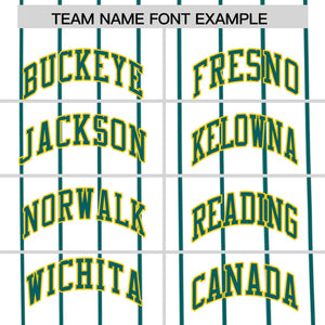 Custom White Aqua Pinstripe Personalized Side Two-tone Authentic Baseball Jersey