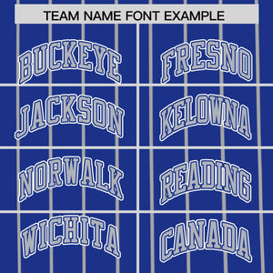 Custom Royal Gray Pinstripe Personalized Side Two-tone Authentic Baseball Jersey