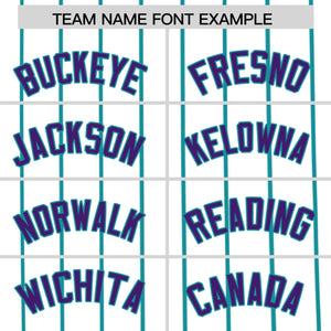 Custom White Sky Blue Pinstripe Personalized Side Two-tone Authentic Baseball Jersey