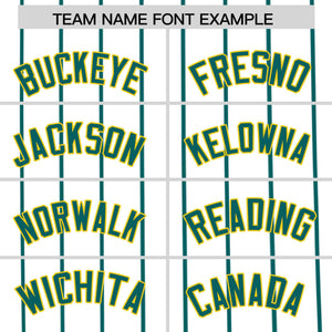 Custom White Aqua Pinstripe Personalized Side Two-tone Authentic Baseball Jersey