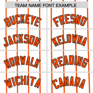 Custom White Orange Pinstripe Personalized Side Two-tone Authentic Baseball Jersey