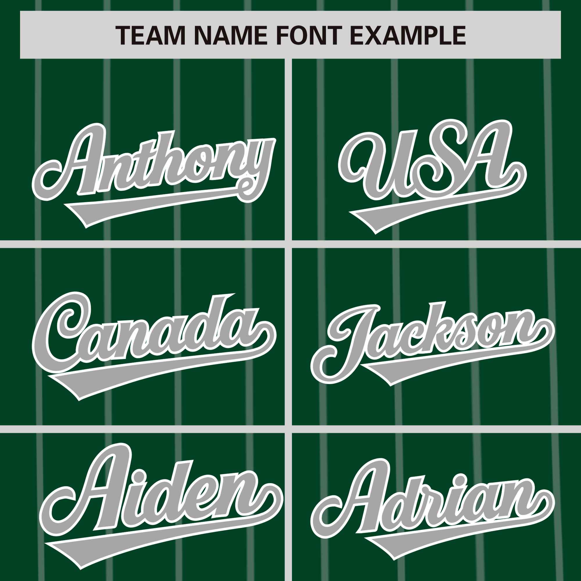 Custom Green Gray Pinstripe Personalized Side Two-tone Authentic Baseball Jersey