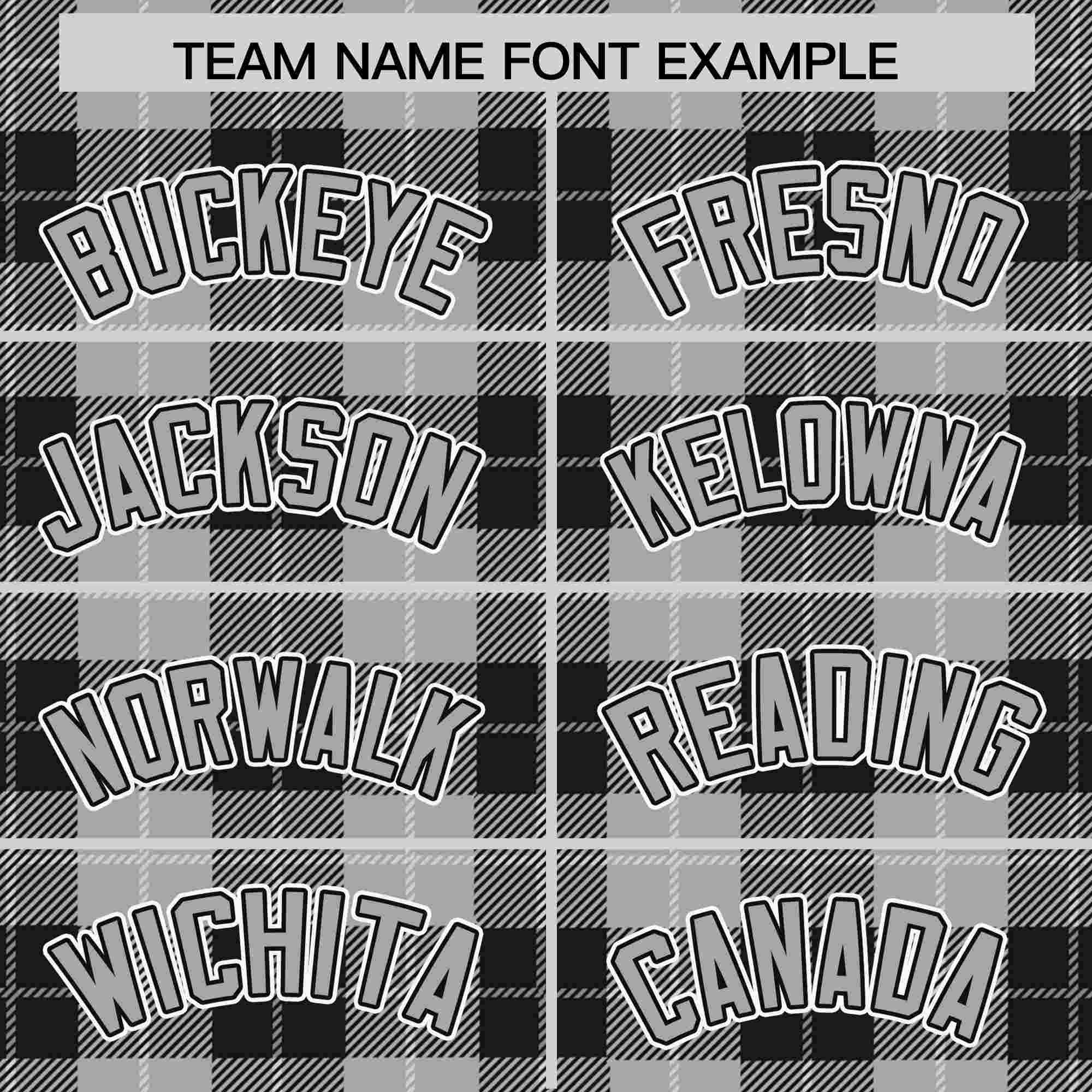 Custom Gray Black Personalized Plaid Design Authentic Baseball Jersey