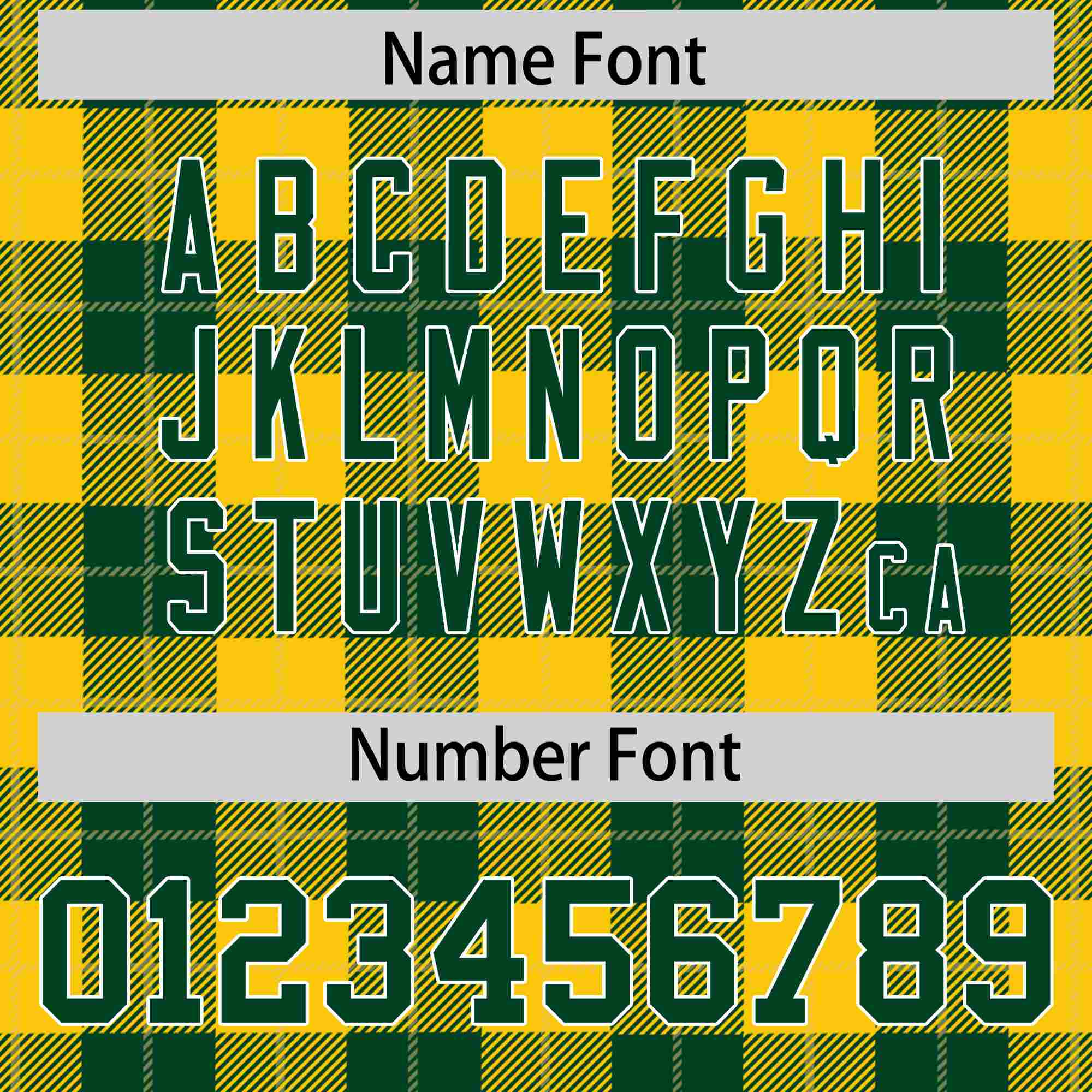 Custom Green Gold Personalized Plaid Design Authentic Baseball Jersey