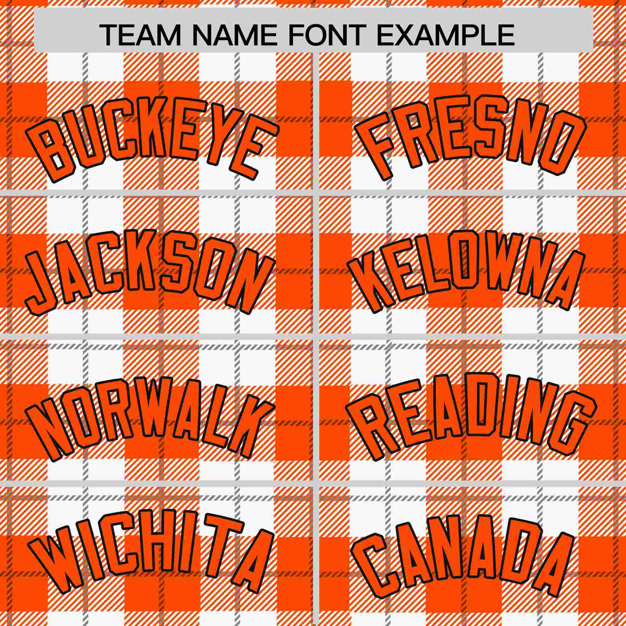 Custom Orange White Personalized Plaid Design Authentic Baseball Jersey