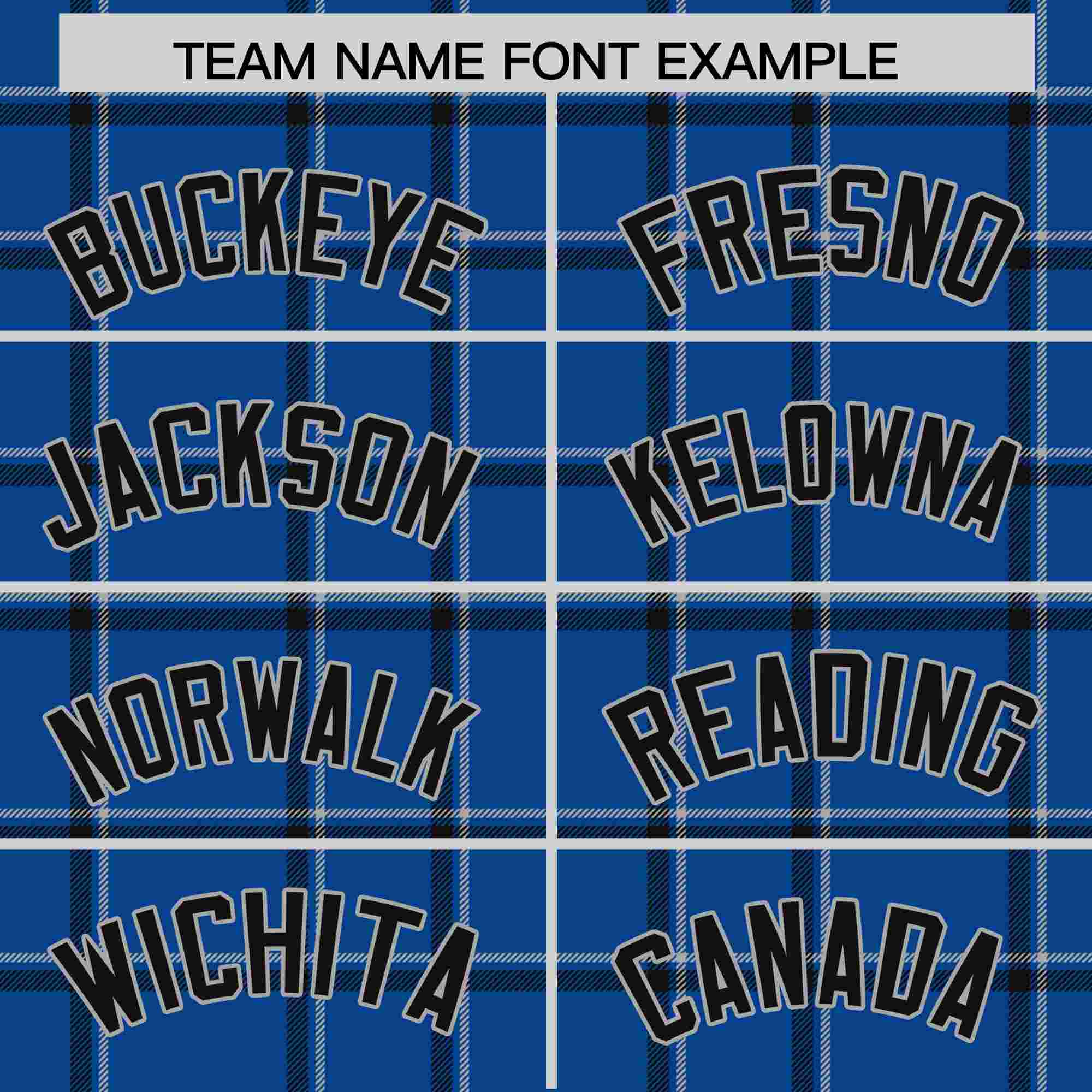 Custom Royal Personalized Plaid Design Authentic Baseball Jersey