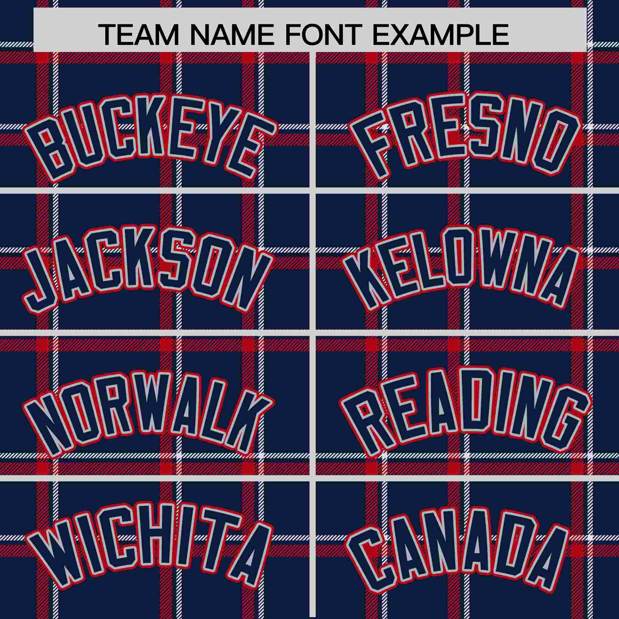 Custom Navy Personalized Plaid Design Authentic Baseball Jersey