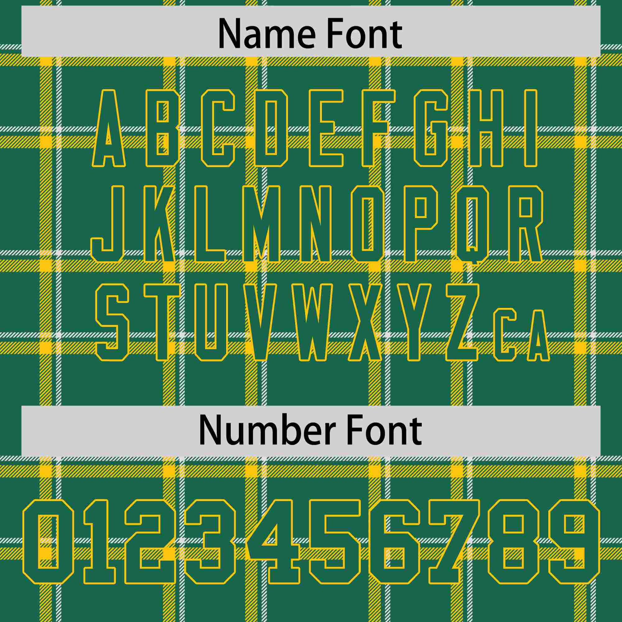 Custom Kelly Green Personalized Plaid Design Authentic Baseball Jersey