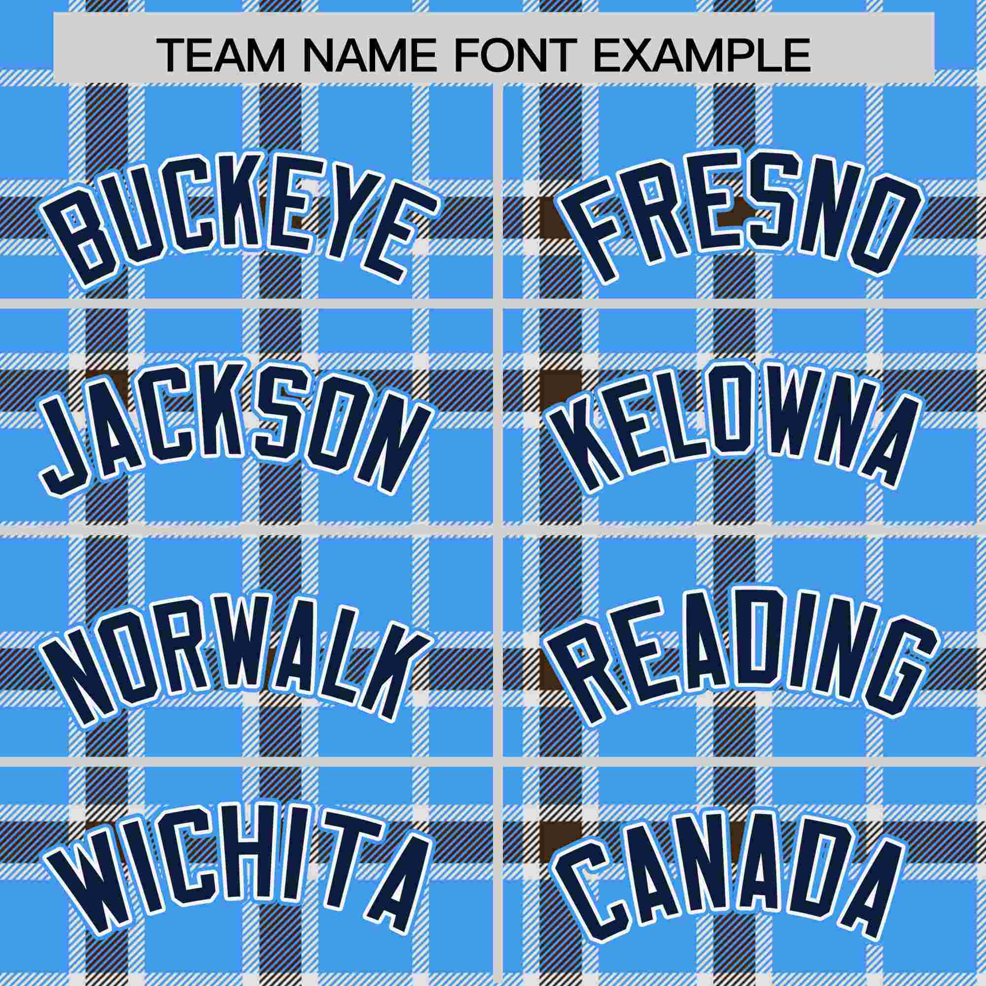 Custom Powder Blue Personalized Plaid Design Authentic Baseball Jersey