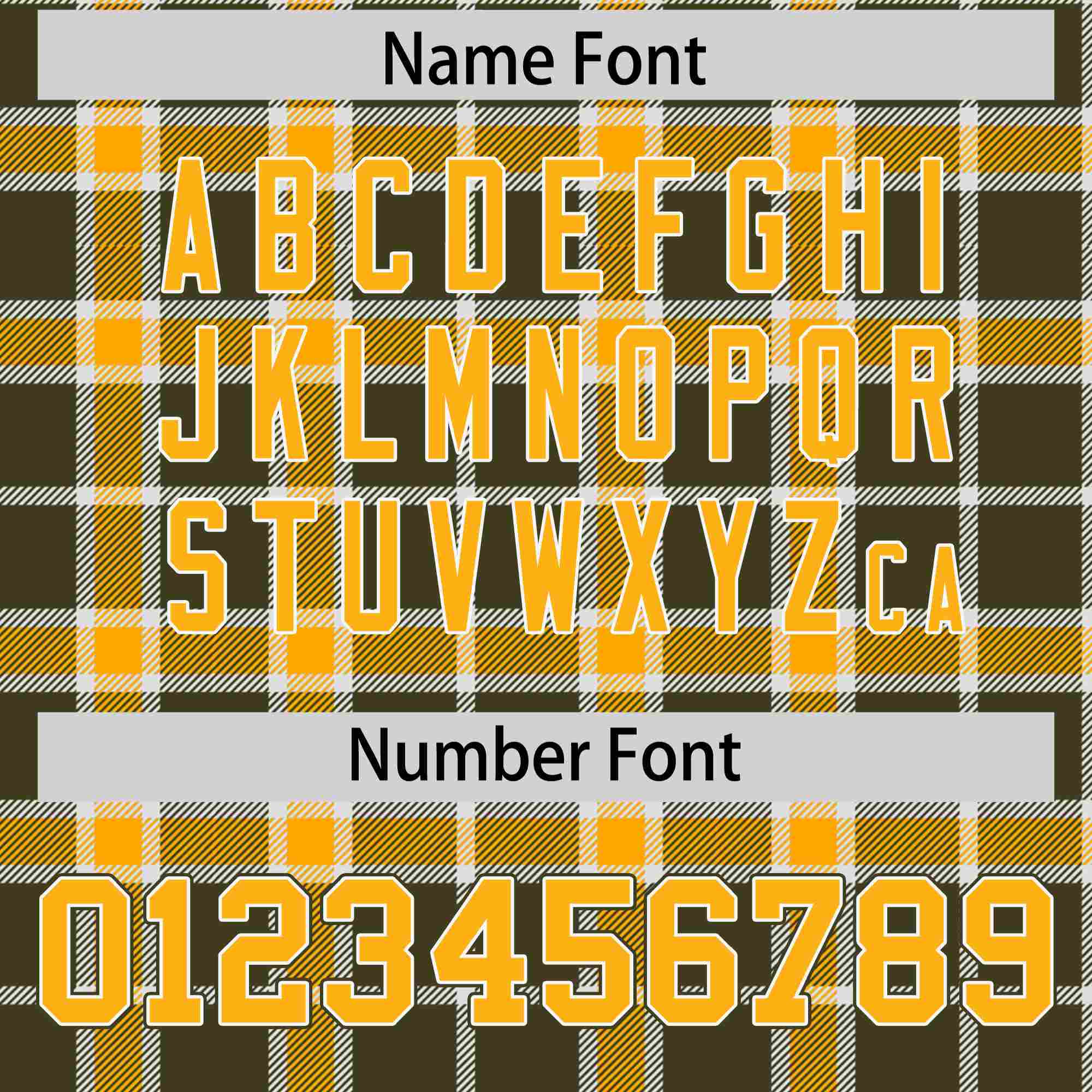 Custom Yellow Olive Personalized Plaid Design Authentic Baseball Jersey