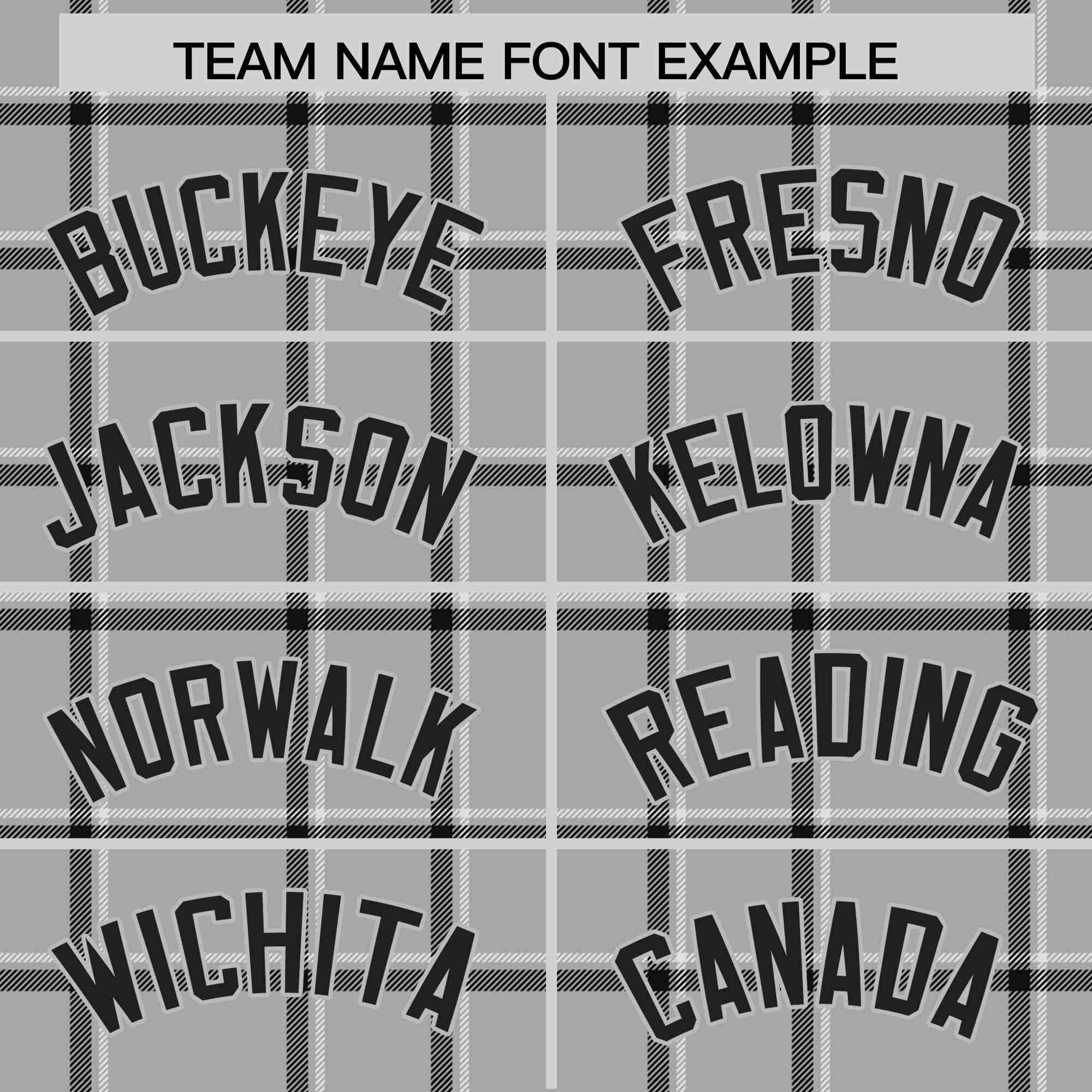 Custom Gray Black Personalized Plaid Design Authentic Baseball Jersey