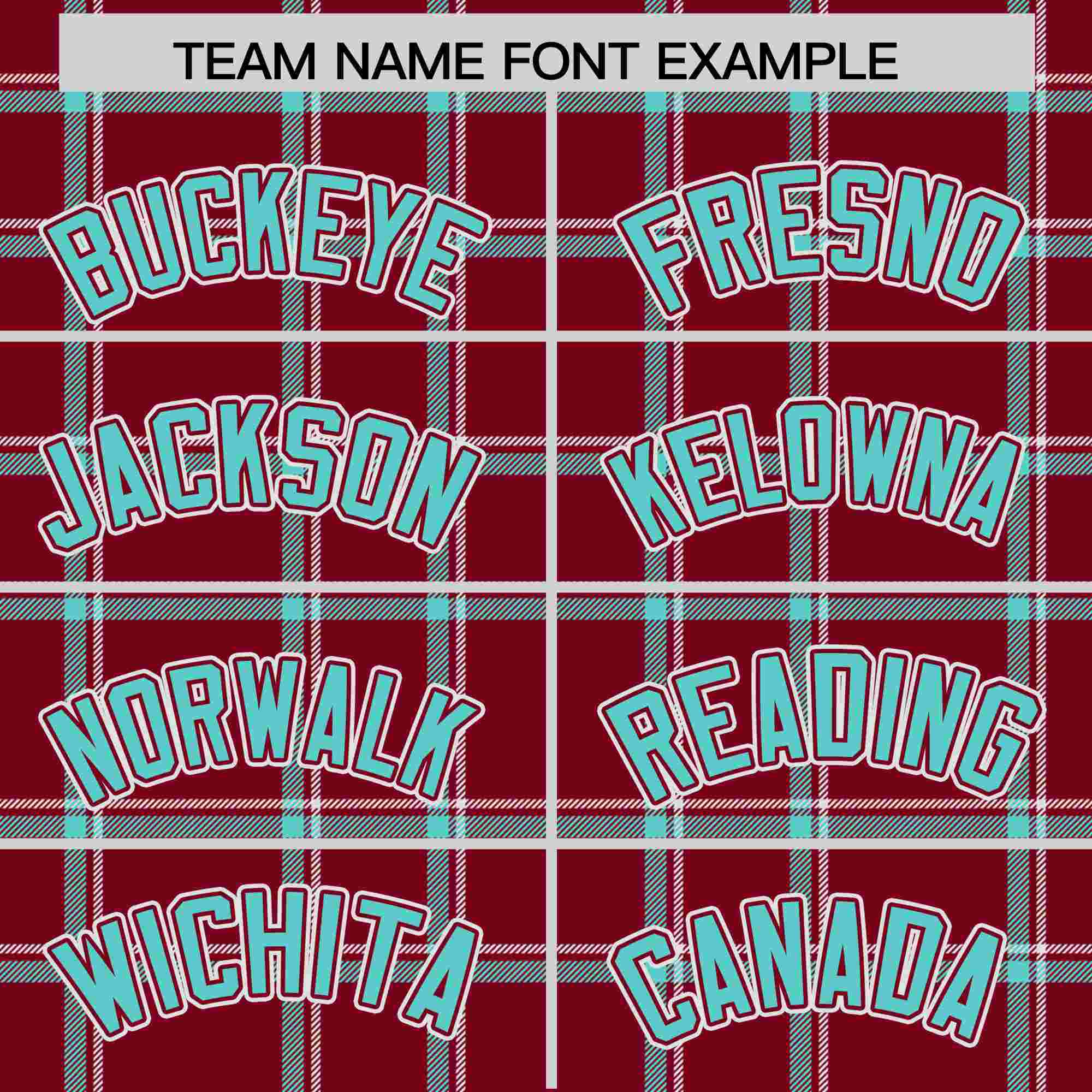 Custom Crimson Personalized Plaid Design Authentic Baseball Jersey