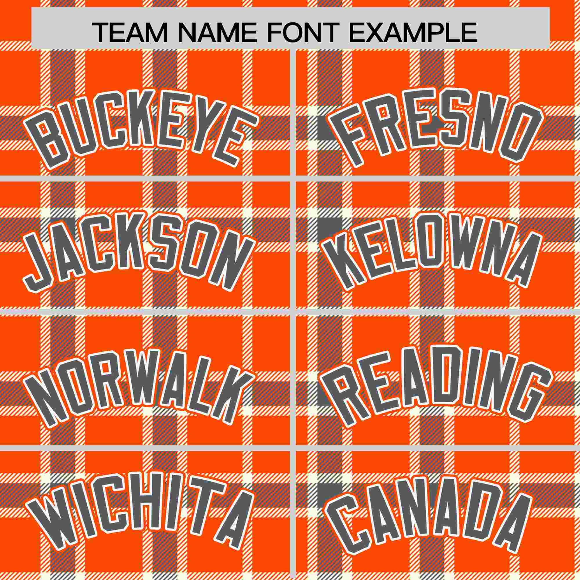 Custom Orange Personalized Plaid Design Authentic Baseball Jersey