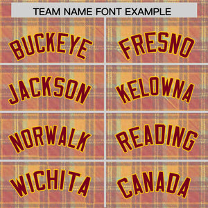 Custom Multi Color Personalized Plaid Design Authentic Baseball Jersey