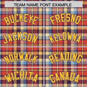 Custom Multi Color Personalized Plaid Design Authentic Baseball Jersey