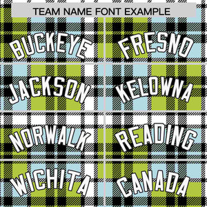 Custom Multi Color Personalized Plaid Design Authentic Baseball Jersey