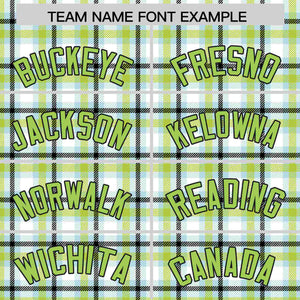 Custom Multi Color Personalized Plaid Design Authentic Baseball Jersey